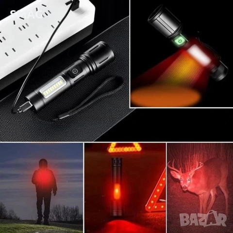 USB фенерче в черен цвят с 6 светлинни режима_1251086, снимка 3 - Къмпинг осветление - 54519986