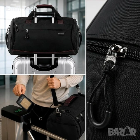 Спортен сак ZENACROSS 50L с отделение за обувки + подарък шейкър, снимка 4 - Спортна екипировка - 55138401