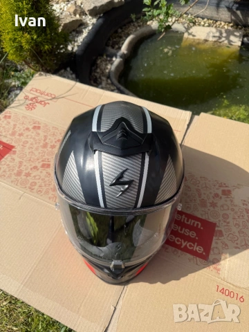Каска Scorpion Exo R1 Air Carbon, снимка 3 - Аксесоари и консумативи - 54799223