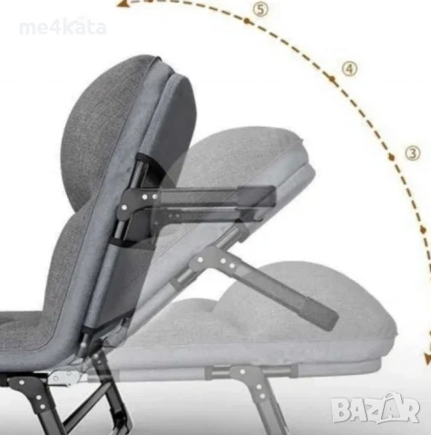 XXXL Сгъваемо походно легло тип шезлонг 200x70x35 см ДО 300 КГ, снимка 3 - Други стоки за дома - 54863532