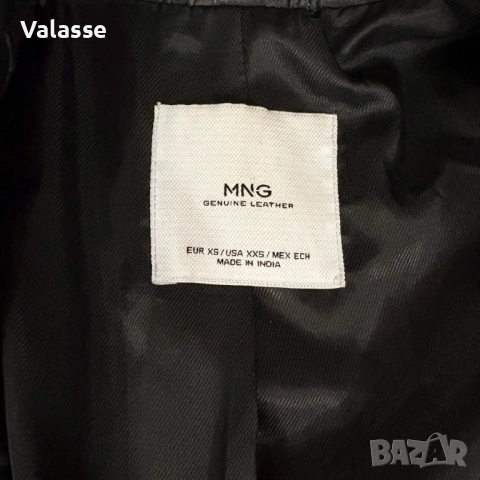 Естествена кожа байкър яке XS Mango в отлично състояние, снимка 6 - Якета - 54683517