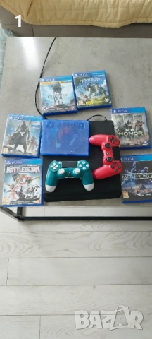 Playstation 4 slim Плейстейшън 4 слим със седем игри, снимка 2 - PlayStation конзоли - 54710128