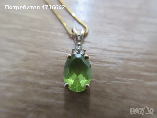Огърлица с перидот, снимка 4 - Колиета, медальони, синджири - 55693993