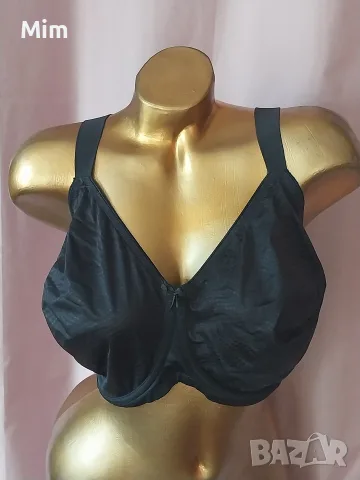 Ulla Popken 115 D Черен сутиен за едра дама , снимка 2 - Бельо - 55600338