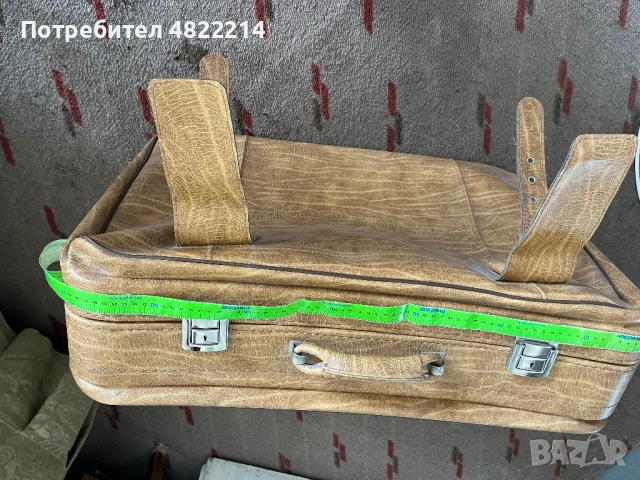 Голям кожен куфар, снимка 6 - Куфари - 54680886