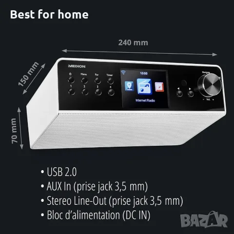 MEDION P85063 интернет кухненско радио с Dab+, снимка 7 - Друга електроника - 55396584