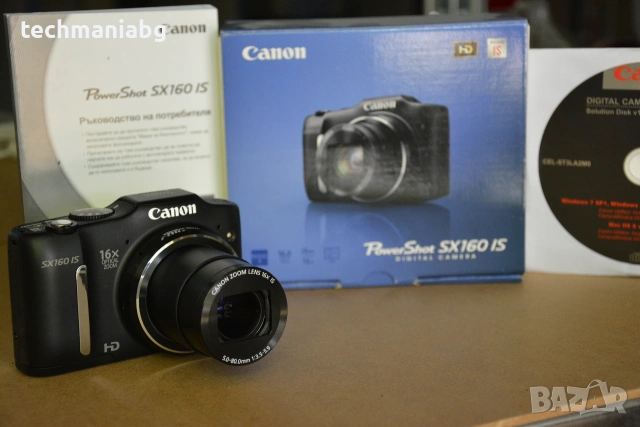 Canon PowerShot SX160 IS – Отлично състояние | 12x Оптичен Zoom