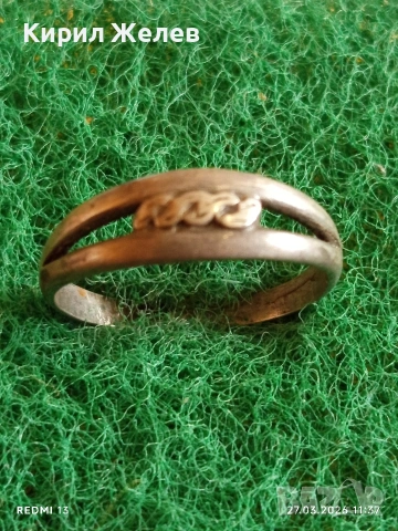 Сребърен пръстен Ретро Арт бижу майсторска изработка 51758