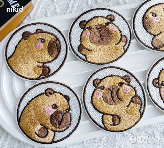 Капибара Capybara емблема апликация за дреха дрехи самозалепваща се нашивка, снимка 3 - Други - 55158305