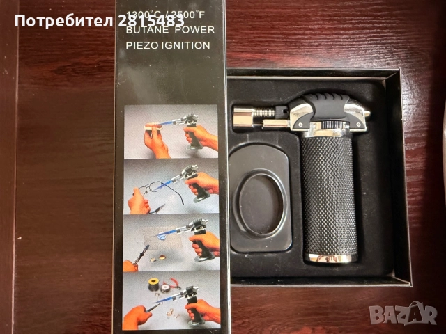 Газова горелка-бренер Jet Torch с пиезо, снимка 2 - Поялници и запояване - 55401160