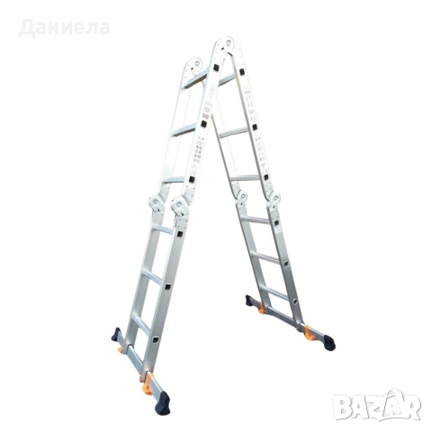 Мултифункционална алуминиева съчленена стълба 4х3 (3.60 м) със стоманени платформи, снимка 6 - Други стоки за дома - 54481291