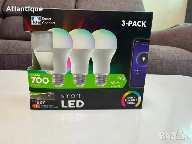 Smart LED RGB крушки Е27 работят чрез приложение