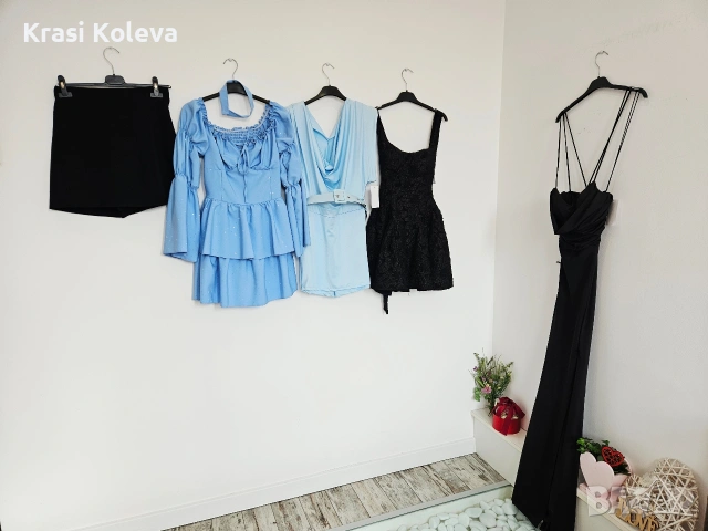 рокли с камъни и чокър, снимка 5 - Рокли - 54211506