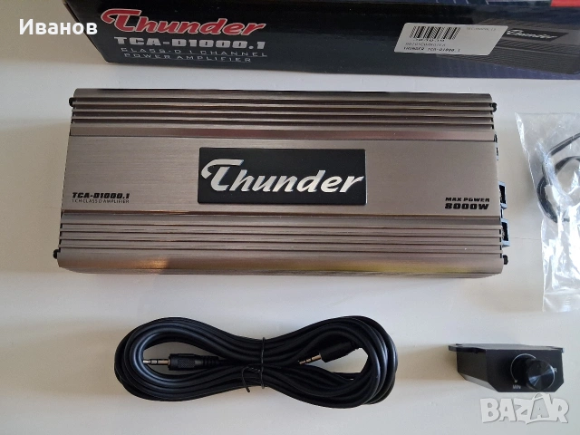 Усилвател за кола Thunder TCA-D1000.1, Клас D , снимка 3 - Аксесоари и консумативи - 54837589