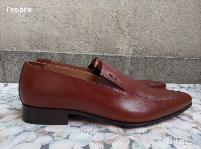 Cesare Paciotti Made in Italy мъжки мокасини от естествена кожа 42 номер, снимка 3 - Мокасини - 54992318