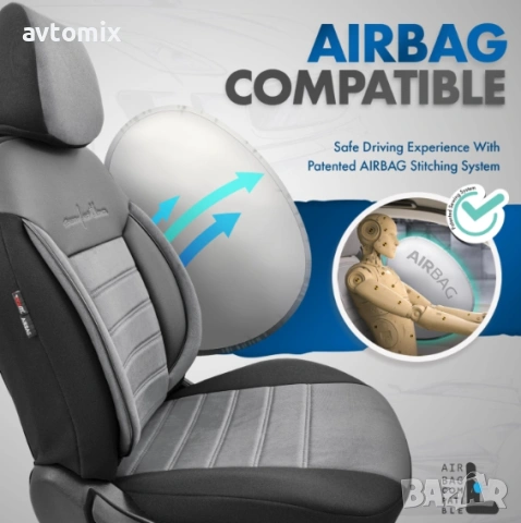 Луксозна тапицерия OTOM текстил с еко кожа COMFORT LINE Design – Сиво-Черна със сив шев, снимка 11 - Аксесоари и консумативи - 54363253