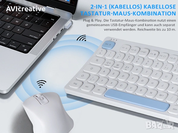 CK620 Wireless Keyboard and Mouse, снимка 4 - Клавиатури и мишки - 54388120