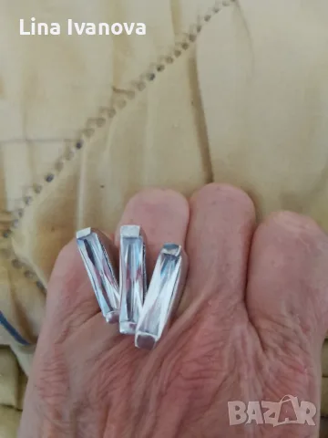 Масивен сребърен пръстен., снимка 3 - Пръстени - 55667037