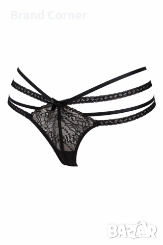 Hunkemöller черно дантелено долнище с ленти – размер M, снимка 2 - Бельо - 54516323