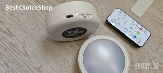 3 броя LED презареждаеми лампи (тип "пулчета") марка Tedmos с дистанционно, снимка 4 - Други стоки за дома - 55317790