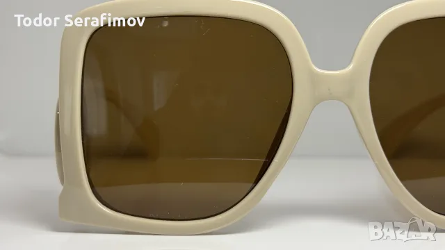Слънчеви очила Gucci GG Square Oversized – Слонова кост / Намалени (лек дефект), снимка 3 - Слънчеви и диоптрични очила - 55611732