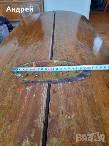 Стара дървена декорация,сувенир #16, снимка 2 - Други ценни предмети - 54313527