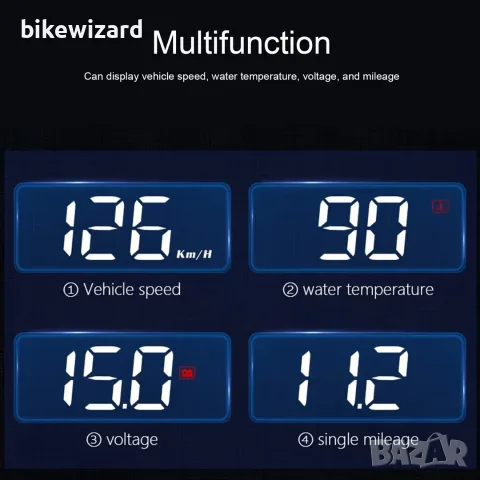 Автомобилен Head-Up дисплей, HUD проектор за предно стъкло, 1280x720, OBD НОВ, снимка 5 - Аксесоари и консумативи - 55409613