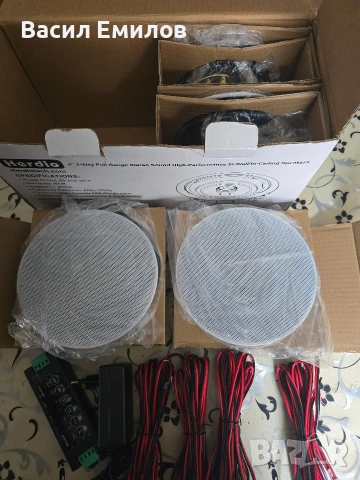 Herdio 4" Bluetooth таванни високоговорители 320 вата, 2-лентови, снимка 14 - Bluetooth тонколони - 53961009