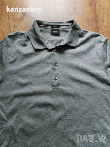 hugo boss silk cotton mens polo shirt - мъжка ЛУКС  куприна-памук тениска Л, снимка 2 - Тениски - 54416410