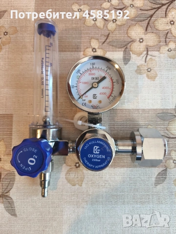 Нов комплект медицинска кислородна бутилка 3L / 200 bar + регулатор BGE + овлажнител, снимка 8 - Медицинска апаратура - 55154919