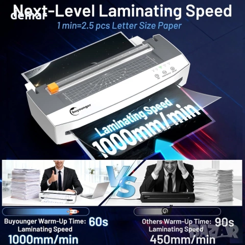 4-ролков ламинатор A3, 11 в 1 студено и термично ламинираща машина, снимка 3 - Принтери, копири, скенери - 54014327