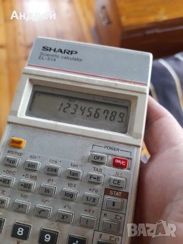 Стар калкулатор Sharp EL-514, снимка 5 - Други ценни предмети - 54369650