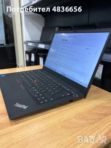 Като нов! Лаптоп Lenovo ThinkPad E14 Ryzen 7/40GB/512GB с 3 мес. гар., снимка 3 - Лаптопи за работа - 54759548