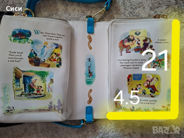 Чанта на Дисни / Раница на Дисни, Disney,  Пинокио , снимка 8 - Чанти - 54309903