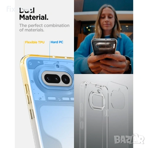 SPIGEN ULTRA HYBRID NOTHING PHONE 4A CRYSTAL CLEAR, снимка 7 - Калъфи, кейсове - 54887350