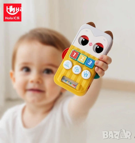 Интерактивна играчка тип „busy board" под формата на телефонче Бухал, Монтесори 