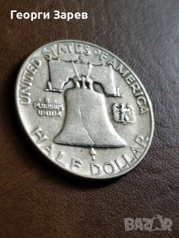 1/2 долар 1960 год, сребро, тегло 12.50 гр, проба 900/1000, снимка 8 - Нумизматика и бонистика - 54411066
