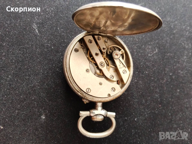 Швейцарски СРЕБЪРЕН джобен часовник - ПРОМОЦИЯ, снимка 15 - Джобни - 50776764