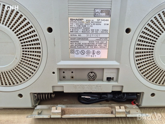 Радиокасетофон Sharp GF-5454H, снимка 7 - Радиокасетофони, транзистори - 55188479
