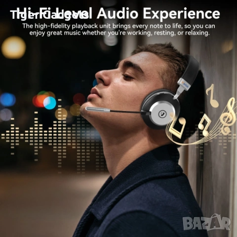 Безжична Bluetooth слушалка с микрофон Wantek WK882BT, USB Dongle, снимка 7 - Bluetooth слушалки - 54854133