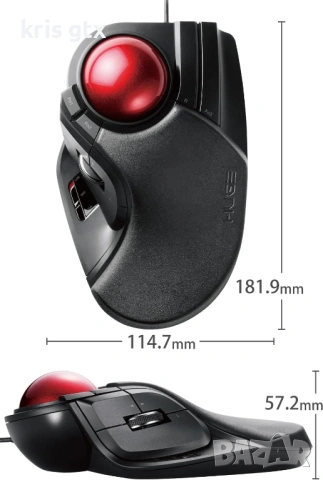 ELECOM JAPAN Huge Trackball Mouse 8 бутона МИШКА, снимка 12 - Клавиатури и мишки - 54401286