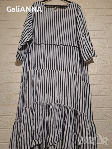 СТРАХОТНА РОКЛЯ РАЕ 4XL-5XL, снимка 3 - Рокли - 54585813
