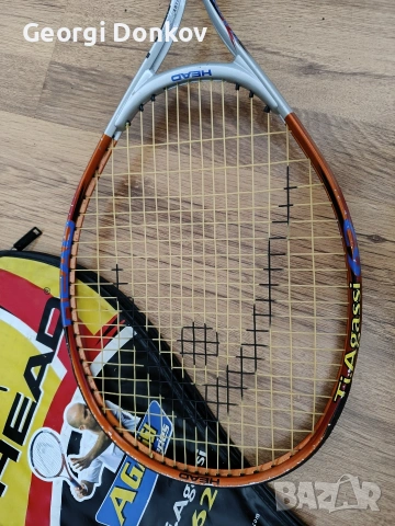 Тенис ракета HEAD Ti.Agassi 62 с оригинален калъф, снимка 4 - Тенис - 54719361