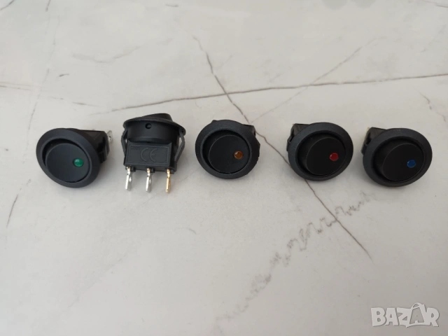 Бутон, прекъсвач, копче 12V 220V 3A 6A 20A, светещ бутон, снимка 4 - Друга електроника - 49296986