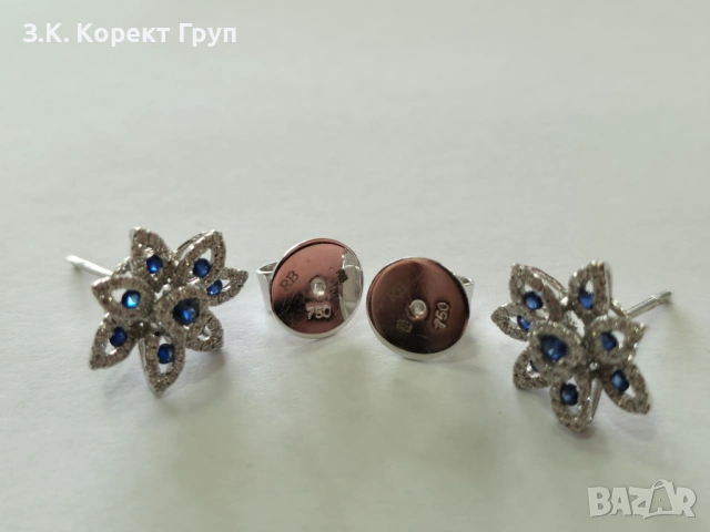 Дамски златни обеци 18К 750 / 4,51гр., снимка 3 - Обеци - 54581945