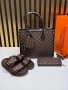 Louis Vuitton Нов Дамски Комплект Чехли Чанта Луи Витон Различни Модели , снимка 7