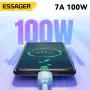 НОВ Кабел Essager 100W / 7A USB-A към Type-C – Бързо зареждане & Усилване с 6 Ядра, снимка 5
