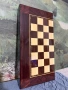 Шах и табла от дърво метални фигури., снимка 6
