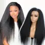 75 см Kinky права обемна перука с дантела 13*4*1, снимка 1