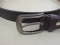 Нов кожен мъжки колан от Монголия, черен,110 см, снимка 5